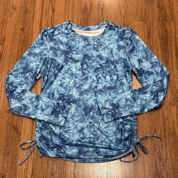 Silver Bait Shirt Women's Small Performance Fishing Blue Floral Long Sleeve - Picture 1 of 5